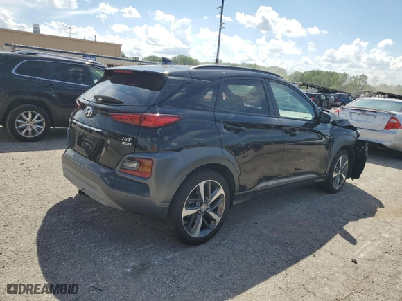 2021 Hyundai Kona Ultimate with VIN KM8K5CA54MU643998, listed as a Copart auction lot 59370584 with 33,087 mi miles and Salvage Title. Bid and sale history available at carsss.com. Image 3.