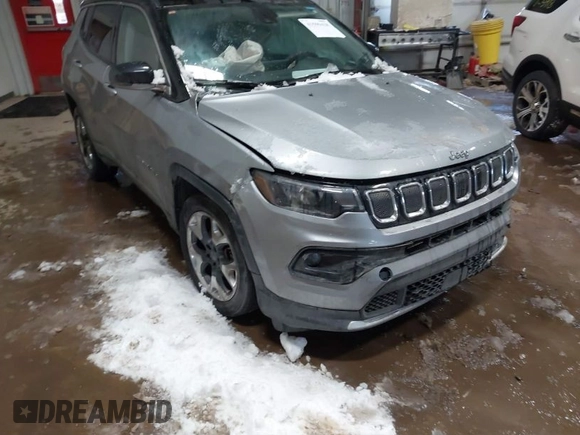 2022 Jeep Compass (RED) Edition with VIN 3C4NJDCB4NT113872, listed as a IAAI auction lot 41599438 with 68,364 mi miles. Bid and sale history available at carsss.com. Image 1.