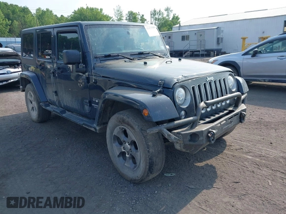 2017 Jeep Wrangler Unlimited Sahara with VIN 1C4BJWEG4HL518945, listed as a IAAI auction lot 42423505 with 155,828 mi miles and . Bid and sale history available at DreamBid. Image 1.