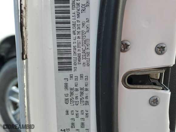 2016 Ram 2500 Tradesman with VIN 3C6UR4CJ7GG273727, listed as a Copart auction lot 44978035 with 333,150 mi miles and Clean Title. Bid and sale history available at carsss.com. Image 12.