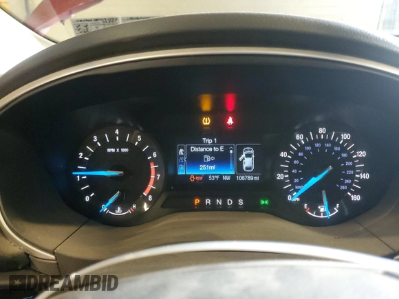 2015 Ford Fusion SE with VIN 1FA6P0H78F5131556, listed as a Copart auction lot 52330465 with 106,789 mi miles and Salvage Title. Bid and sale history available at DreamBid. Image 9.
