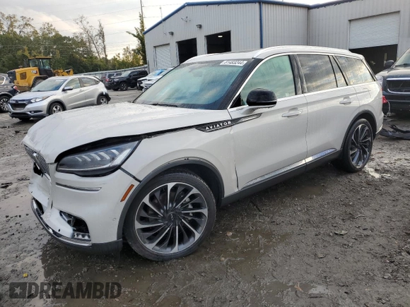 2021 Lincoln Aviator Reserve z VIN 5LM5J7WC1MGL06935, wystawiony jako Copart lot #81483244 z przebiegiem 37 261 mil mil oraz Szkoda całkowita • Salvage title. Historia ofert i sprzedaży dostępna na DreamBid. Obrazek 1.
