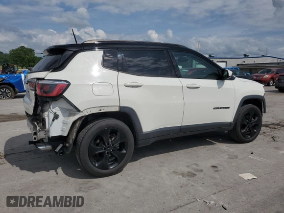 2018 Jeep Compass Altitude with VIN 3C4NJDBB0JT323963, listed as a Copart auction lot 58589415 with 81,036 mi miles and Salvage title. Bid and sale history available at DreamBid. Image 3.
