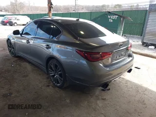 2020 Infiniti Q50 3.0t LUXE with VIN JN1EV7ARXLM254991, listed as a IAAI auction lot 41688390 with 55,873 mi miles. Bid and sale history available at carsss.com. Image 3.