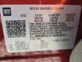 2023 Buick Encore GX Preferred с VIN KL4MMBS2XPB064023, выставлен на аукционе Copart как лот 53293805 с пробегом 25 211 миль миль и Списание • Salvage title. История ставок и продаж доступна на DreamBid. Изображение 13.