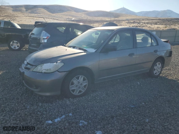 2005 Honda Civic Sdn VP with VIN 2HGES16395H623189, listed as a Copart auction lot 42743155 with 0 mi miles and Salvage Title. Bid and sale history available at carsss.com. Image 1.