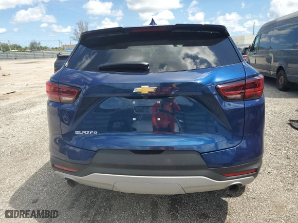 2023 Chevrolet Blazer LT with VIN 3GNKBCR48PS120522, listed as a Copart auction lot 72776514 with 7,377 mi miles and Salvage Title. Bid and sale history available at carsss.com. Image 6.