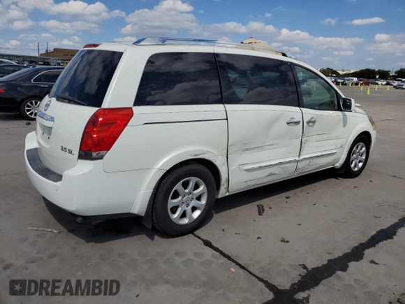 2008 Nissan Quest with VIN 5N1BV28U18N104617, listed as a Copart auction lot 69333144 with 172,432 mi miles and Salvage Title. Bid and sale history available at carsss.com. Image 3.