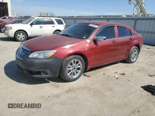 2012 Chrysler 200 LX with VIN 1C3CCBAB2CN117509, listed as a Copart auction lot 48689545 with 243,553 mi miles and Salvage Title. Bid and sale history available at carsss.com. Image 1.