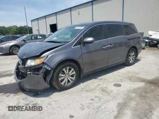 2016 Honda Odyssey EX-L with VIN 5FNRL5H60GB056665, listed as a Copart auction lot 53809485 with 189,197 mi miles and Salvage Title. Bid and sale history available at carsss.com. Image 1.