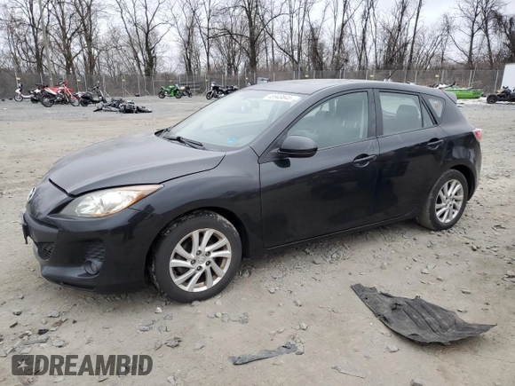 2012 Mazda 3 i Grand Touring with VIN JM1BL1M89C1599856, listed as a Copart auction lot 48949845 with 179,368 mi miles and Salvage Title. Bid and sale history available at DreamBid. Image 1.