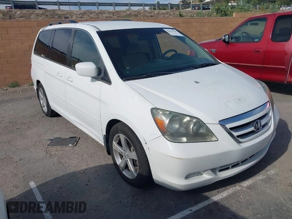 2005 Honda Odyssey EX with VIN 5FNRL38485B091244, listed as a IAAI auction lot 42021750 with 1 mi miles. Bid and sale history available at carsss.com. Image 1.
