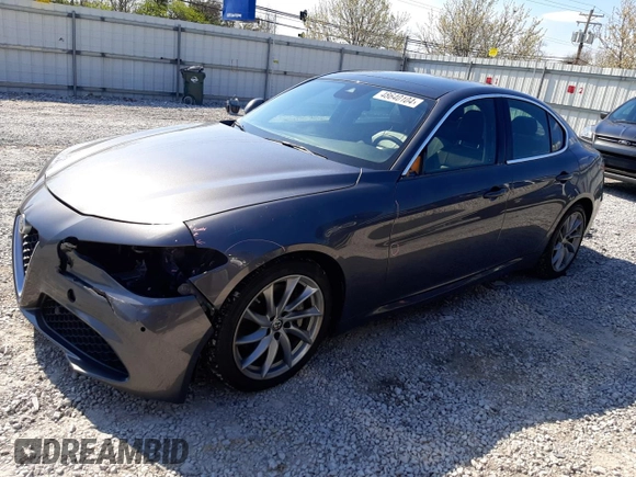 2017 Alfa Romeo Giulia with VIN ZARFAEBN1H7536624, listed as a Copart auction lot 48640104 with 100,829 mi miles and Salvage Title. Bid and sale history available at carsss.com. Image 1.