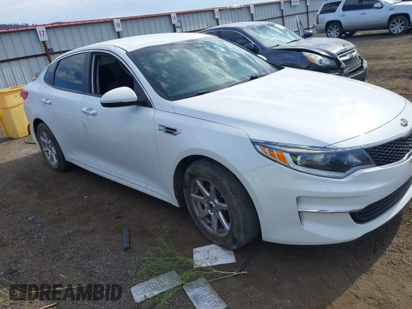 2016 Kia Optima LX with VIN 5XXGT4L38GG121337, listed as a IAAI auction lot 42652469 with 125,620 mi miles and . Bid and sale history available at DreamBid. Image 1.