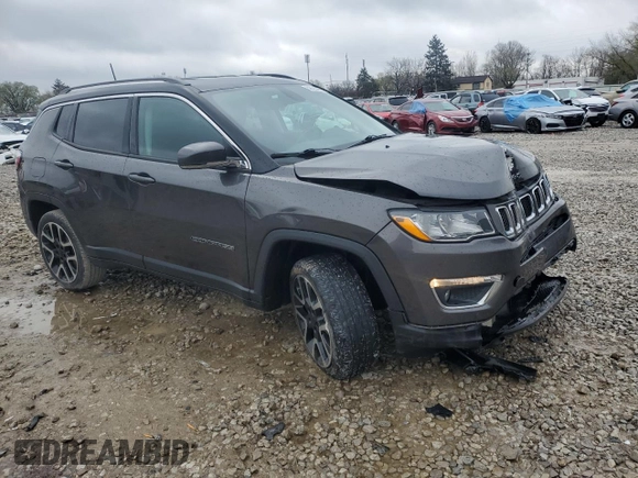 2018 Jeep Compass Limited with VIN 3C4NJDCB2JT263067, listed as a Copart auction lot 52626665 with 51,567 mi miles and Salvage Title. Bid and sale history available at DreamBid. Image 4.