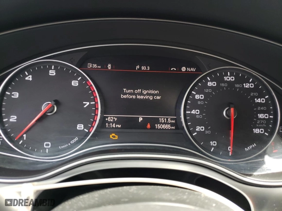 2013 Audi A6 2.0T Premium Plus with VIN WAUGFAFC4DN099836, listed as a Copart auction lot 48819495 with 150,665 mi miles and Clean Title. Bid and sale history available at carsss.com. Image 9.