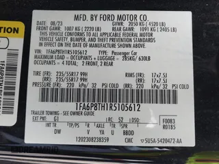 2024 Ford Mustang EcoBoost with VIN 1FA6P8TH1R5105612, listed as a IAAI auction lot 42373472 with 36,594 mi miles and . Bid and sale history available at DreamBid. Image 9.