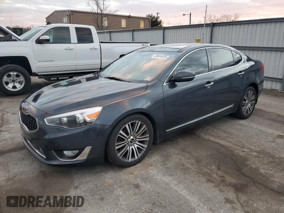 2014 Kia Cadenza Premium with VIN KNALN4D71E5152910, listed as a Copart auction lot 88694025 with 174,702 mi miles and Clean Title. Bid and sale history available at carsss.com. Image 1.