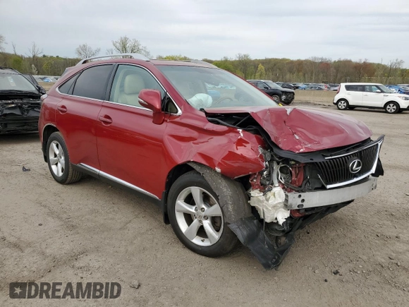 2011 Lexus RX 350 with VIN 2T2BK1BA5BC106429, listed as a Copart auction lot 54818655 with 183,020 mi miles and Salvage Title. Bid and sale history available at DreamBid. Image 4.