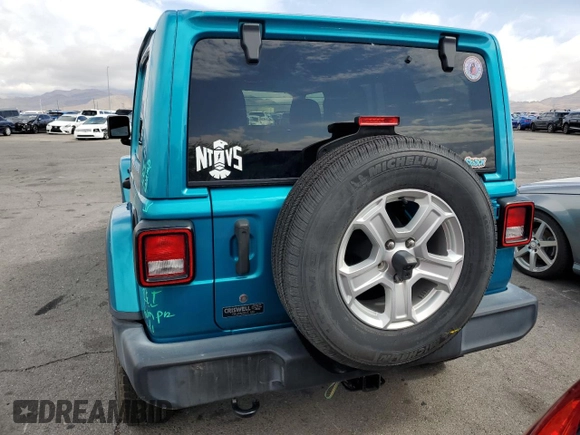 2019 Jeep Wrangler Unlimited Sport S with VIN 1C4HJXDG0KW602803, listed as a Copart auction lot 55640145 with 64,906 mi miles and Salvage title. Bid and sale history available at DreamBid. Image 6.