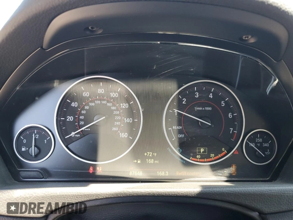2015 BMW 3 Series 328i xDrive z VIN WBA3G7C58FK296596, wystawiony jako Copart lot #64612125 z przebiegiem 87 648 mil mil oraz Szkoda całkowita • Salvage title. Historia ofert i sprzedaży dostępna na DreamBid. Obrazek 9.
