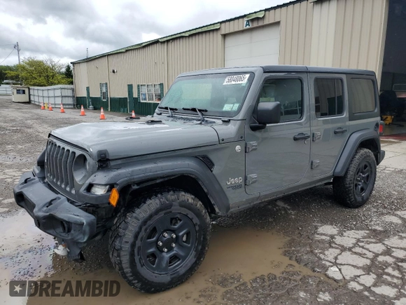 2018 Jeep Wrangler Unlimited Sport with VIN 1C4HJXDN7JW300342, listed as a Copart auction lot 58048065 with 52,791 mi miles and Salvage title. Bid and sale history available at DreamBid. Image 1.
