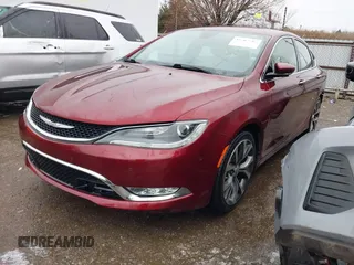 2015 Chrysler 200 C with VIN 1C3CCCCG1FN549009, listed as a IAAI auction lot 41702587 with 61,733 mi miles and . Bid and sale history available at carsss.com. Image 2.
