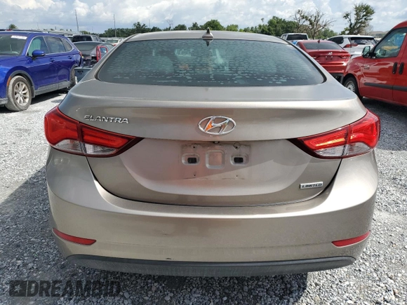 2014 Hyundai Elantra SE with VIN 5NPDH4AE3EH474370, listed as a Copart auction lot 62988025 with 87,653 mi miles and Salvage title. Bid and sale history available at DreamBid. Image 6.