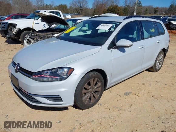 2019 Volkswagen Golf SportWagen S with VIN 3VW117AU5KM509395, listed as a IAAI auction lot 41648241 with 73,840 mi miles. Bid and sale history available at carsss.com. Image 2.