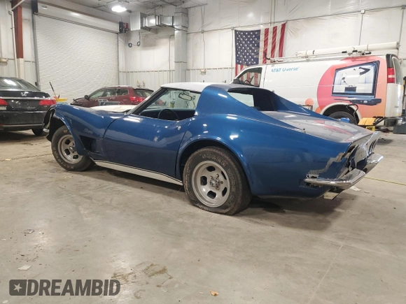 1972 Chevrolet Corvette with VIN 1Z37K2S507441, listed as a Copart auction lot 43219815 with 54,522 mi miles and Clean title. Bid and sale history available at DreamBid. Image 2.