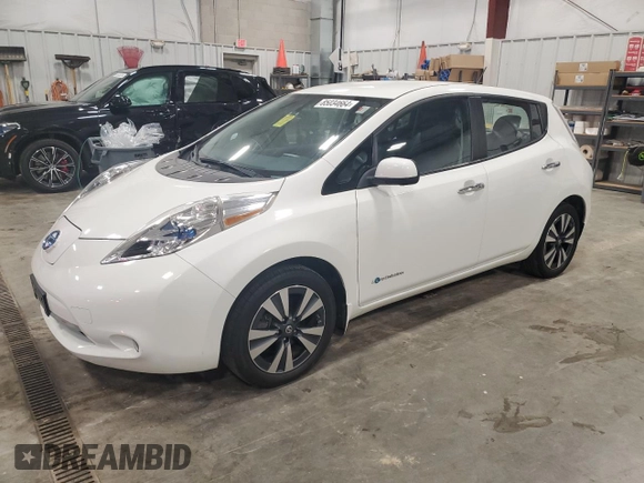 2016 Nissan LEAF S with VIN 1N4BZ0CP5GC306312, listed as a Copart auction lot 85034664 with 47,129 mi miles and Clean Title. Bid and sale history available at carsss.com. Image 1.