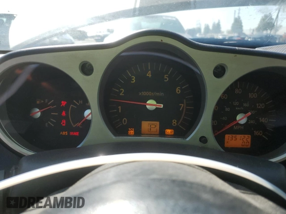2005 Nissan 350Z Touring with VIN JN1AZ34E95M650076, listed as a Copart auction lot 46867965 with 135,122 mi miles and Clean Title. Bid and sale history available at DreamBid. Image 9.