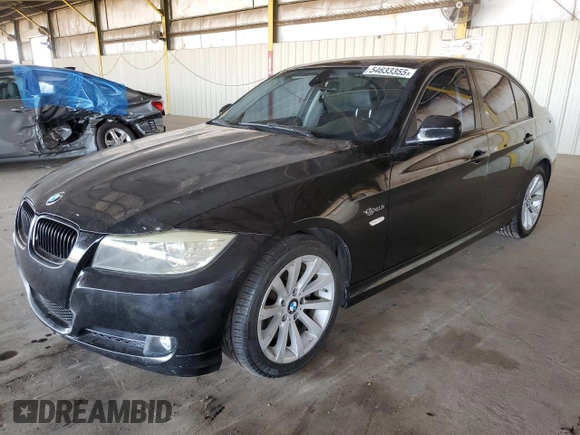 2011 BMW 3 Series 328i with VIN WBAPH5C5XBA443620, listed as a Copart auction lot 54633355 with 168,579 mi miles and Clean Title. Bid and sale history available at carsss.com. Image 1.