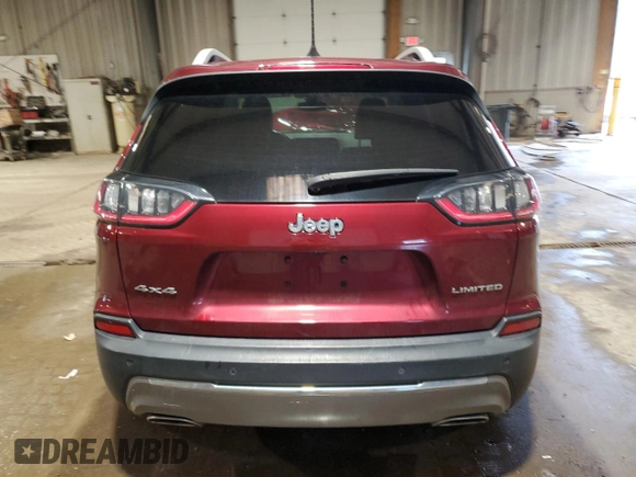 2020 Jeep Cherokee Limited with VIN 1C4PJMDX4LD649713, listed as a Copart auction lot 51147215 with 53,170 mi miles and Salvage Title. Bid and sale history available at carsss.com. Image 6.