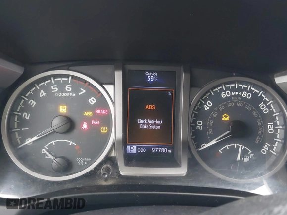 2017 Toyota Tacoma SR5 with VIN 5TFAZ5CN2HX040954, listed as a IAAI auction lot 41733137 with 97,780 mi miles and . Bid and sale history available at DreamBid. Image 7.