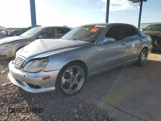 2001 Mercedes-Benz S-Class with VIN WDBNG75JX1A147190, listed as a Copart auction lot 68037254 with 0 mi miles and Salvage Title. Bid and sale history available at carsss.com. Image 1.