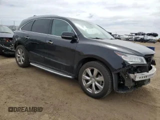 2014 Acura MDX Advance with VIN 5FRYD4H83EB024907, listed as a Copart auction lot 50043875 with 87,528 mi miles and Salvage Title. Bid and sale history available at DreamBid. Image 4.