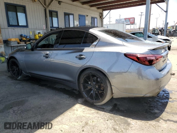 2019 Infiniti Q50 Luxe with VIN JN1EV7AP8KM514432, listed as a Copart auction lot 61669405 with 49,753 mi miles and Salvage title. Bid and sale history available at DreamBid. Image 2.