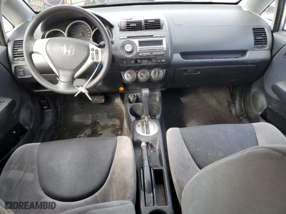 2007 Honda Fit with VIN JHMGD38417S812786, listed as a Copart auction lot 45581115 with 0 mi miles and Salvage Title. Bid and sale history available at carsss.com. Image 8.