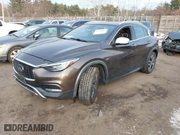2017 Infiniti QX30 Luxury with VIN SJKCH5CR8HA034526, listed as a IAAI auction lot 41338947 with 67,166 mi miles. Bid and sale history available at carsss.com. Image 16.