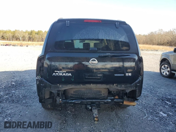 2010 Nissan Armada SE z VIN 5N1BA0ND7AN610849, wystawiony jako Copart lot #41837545 z przebiegiem 160 828 mil mil oraz Szkoda całkowita • Salvage title. Historia ofert i sprzedaży dostępna na DreamBid. Obrazek 6.