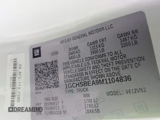 2021 Chevrolet Colorado 2WD Work Truck with VIN 1GCHSBEA9M1104836, listed as a IAAI auction lot 42273670 with 60,646 mi miles and . Bid and sale history available at DreamBid. Image 9.