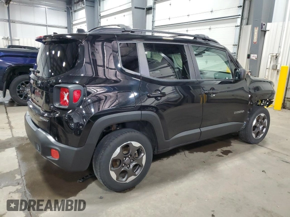 2017 Jeep Renegade Sport with VIN ZACCJBAB3HPG38609, listed as a Copart auction lot 51799745 with 75,549 mi miles and Salvage Title. Bid and sale history available at carsss.com. Image 3.