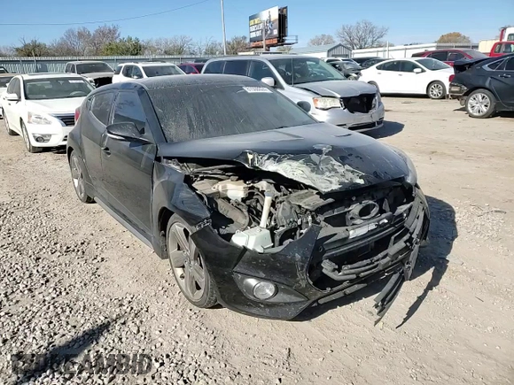 2015 Hyundai Veloster Turbo with VIN KMHTC6AE7FU221285, listed as a Copart auction lot 81598924 with 93,153 mi miles and Salvage title. Bid and sale history available at DreamBid. Image 11.