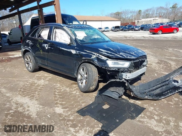 2015 Audi Q3 Premium Plus z VIN WA1EFCFS4FR001441, wystawiony jako IAAI lot #41813239 z przebiegiem 112 795 mil mil oraz . Historia ofert i sprzedaży dostępna na DreamBid. Obrazek 1.