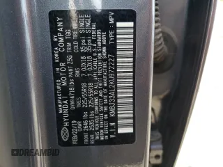 2019 Hyundai Tucson Sport with VIN KM8J33AL2KU972227, listed as a Copart auction lot 44172755 with 76,720 mi miles and Salvage Title. Bid and sale history available at carsss.com. Image 13.