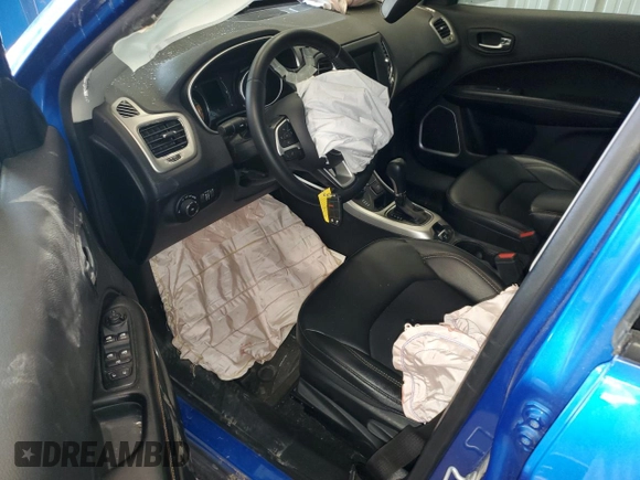 2020 Jeep Compass Latitude with VIN 3C4NJDBBXLT143215, listed as a Copart auction lot 60792385 with Not provided miles and Salvage title. Bid and sale history available at DreamBid. Image 8.