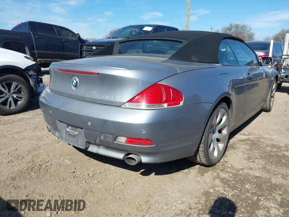 2007 BMW 6 Series 650i with VIN WBAEK13527CN80984, listed as a IAAI auction lot 41678742 with 110,278 mi miles and . Bid and sale history available at DreamBid. Image 4.