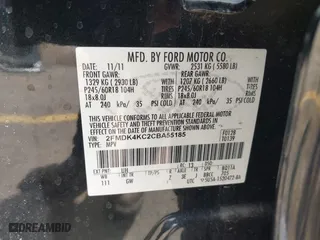 2012 Ford Edge Limited with VIN 2FMDK4KC2CBA55185, listed as a IAAI auction lot 41954097 with 180,142 mi miles. Bid and sale history available at carsss.com. Image 9.
