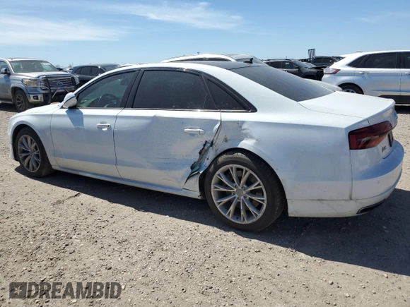 2017 Audi A8 L Sport with VIN WAU43AFD7HN005619, listed as a Copart auction lot 49042905 with 57,256 mi miles and Salvage Title. Bid and sale history available at carsss.com. Image 2.
